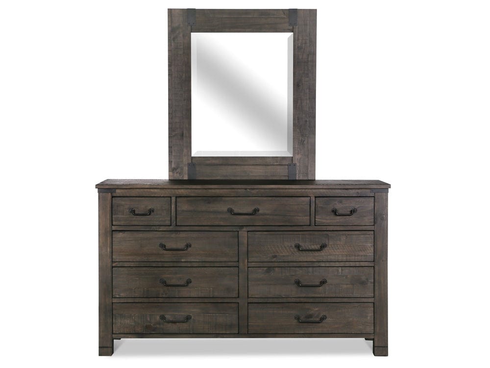 Magnussen - Abington Weathered Charcoal Drawer Dresser With Portrait Mirror - B3804-2042 view 2