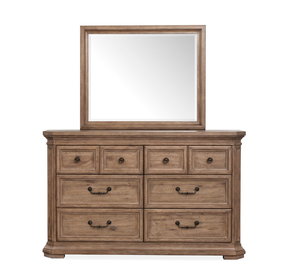 Magnussen - Adler Court Florentine Walnut Drawer Dresser With Landscape Mirror - B5991-2040 view 2