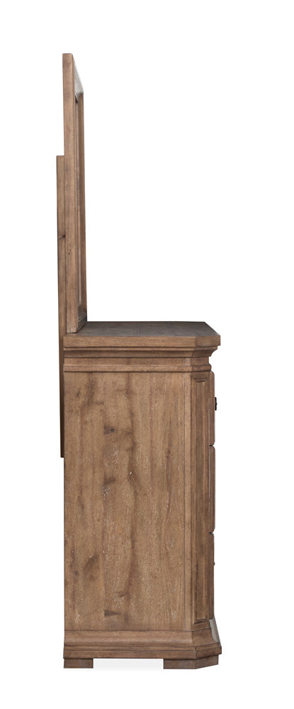 Magnussen - Adler Court Florentine Walnut Drawer Dresser With Landscape Mirror - B5991-2040 view 3