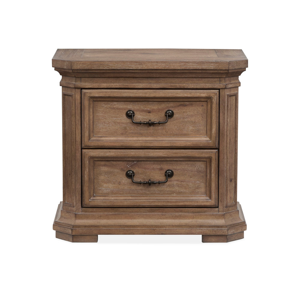 Magnussen - Adler Court Florentine Walnut King Panel Bed With Nightstand - B5991-64-KIT1 view 6