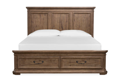 Magnussen - Adler Court Florentine Walnut King Panel Storage Bed And Drawer Dresser With Landscape Mirror - B5991-64A-KIT3 view 4