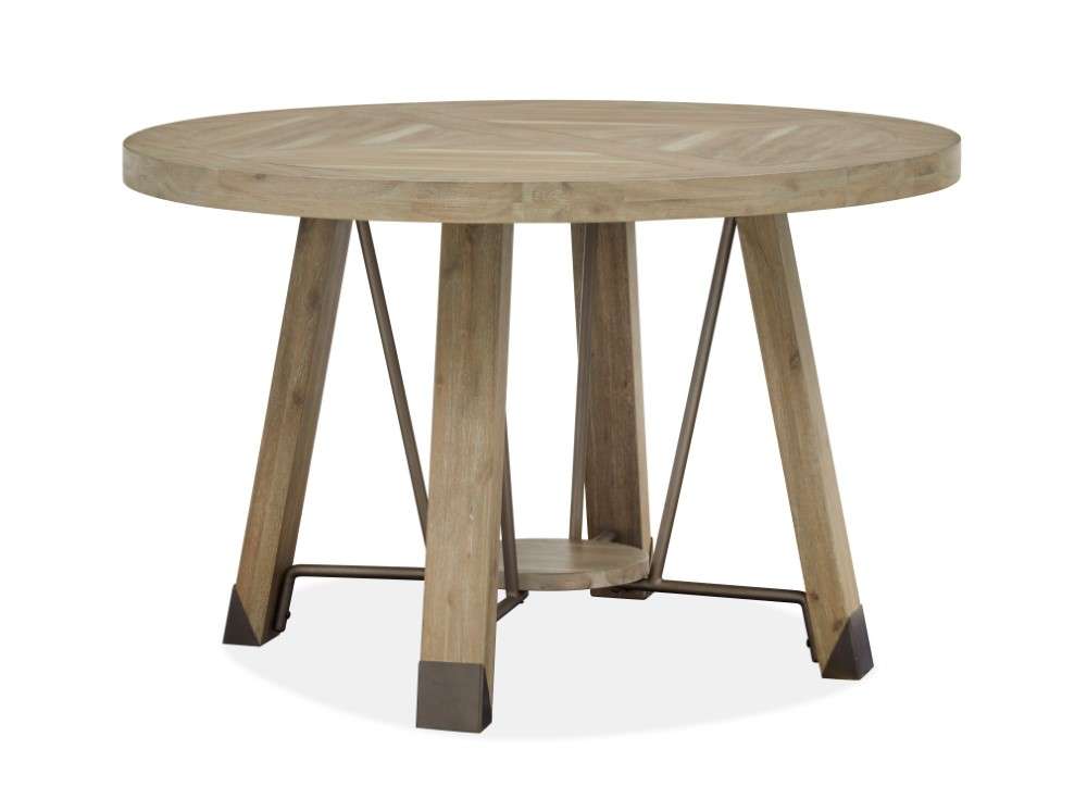 Magnussen - Ainsley 48in Round Dining Table in Cerused Khaki - D5333-22 veiw 1