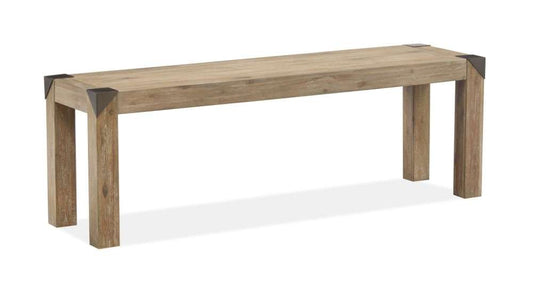 Magnussen - Ainsley Bench in Cerused Khaki - D5333-69 veiw 1