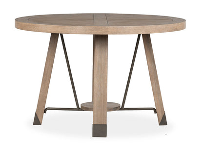 Magnussen - Ainsley Cerused Khaki 48" Round Dining Table With 2 Side Chairs 2 Host Chairs And Display Cabinet - D5333-22-KIT11 view 3