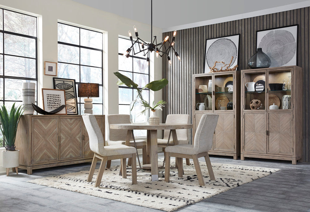 Magnussen - Ainsley Cerused Khaki 48" Round Dining Table With 4 Host Chairs - D5333-22-KIT5 view 9