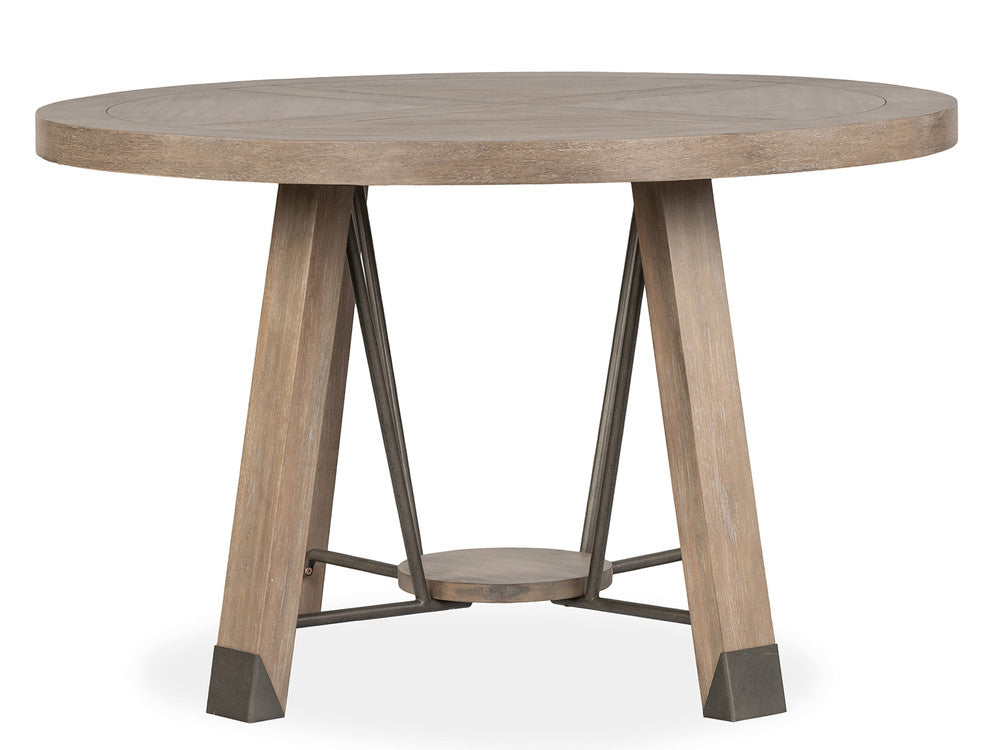 Magnussen - Ainsley Cerused Khaki 48" Round Dining Table With 4 Side Chairs Buffet And Display Cabinet - D5333-22-KIT4 view 4