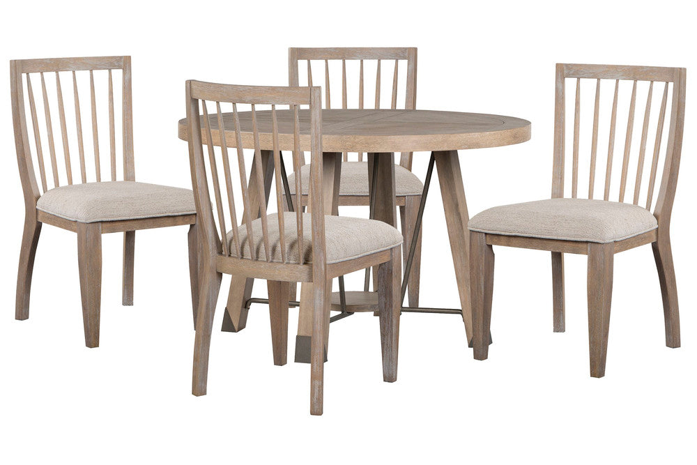 Magnussen - Ainsley Cerused Khaki 48" Round Dining Table With 4 Side Chairs - D5333-22-KIT1 view 1