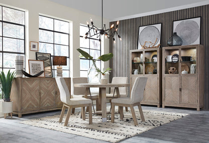 Magnussen - Ainsley Cerused Khaki 48" Round Dining Table With 4 Side Chairs - D5333-22-KIT1 view 9