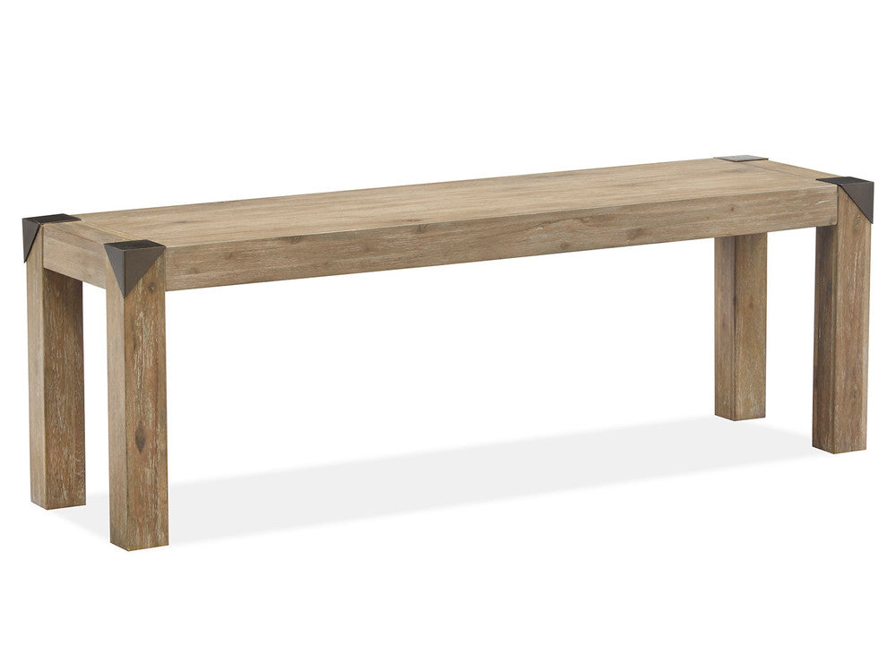Magnussen - Ainsley Cerused Khaki Extendable Rectangular Dining Table With 2 Benches And Buffet - D5333-20-KIT46 view 5