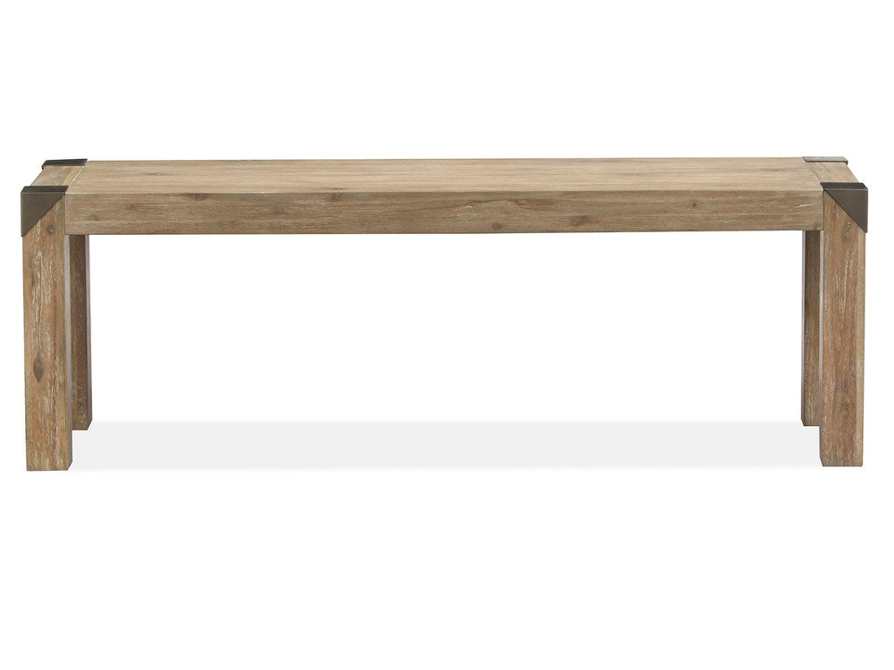 Magnussen - Ainsley Cerused Khaki Extendable Rectangular Dining Table With 2 Benches - D5333-20-KIT45 view 6