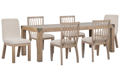 Magnussen - Ainsley Cerused Khaki Extendable Rectangular Dining Table With 4 Side Chairs And 2 Host Chairs - D5333-20-KIT33 view 1