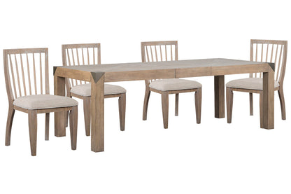 Magnussen - Ainsley Cerused Khaki Extendable Rectangular Dining Table With 4 Side Chairs - D5333-20-KIT1 view 1