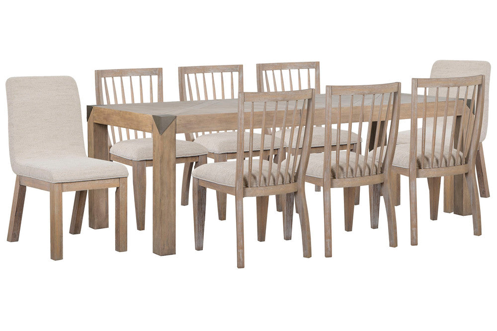 Magnussen - Ainsley Cerused Khaki Extendable Rectangular Dining Table With 6 Side Chairs And 2 Host Chairs - D5333-20-KIT37 view 1