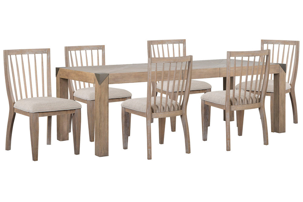 Magnussen - Ainsley Cerused Khaki Extendable Rectangular Dining Table With 6 Side Chairs - D5333-20-KIT5 view 1