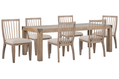 Magnussen - Ainsley Cerused Khaki Extendable Rectangular Dining Table With 6 Side Chairs - D5333-20-KIT5 view 1