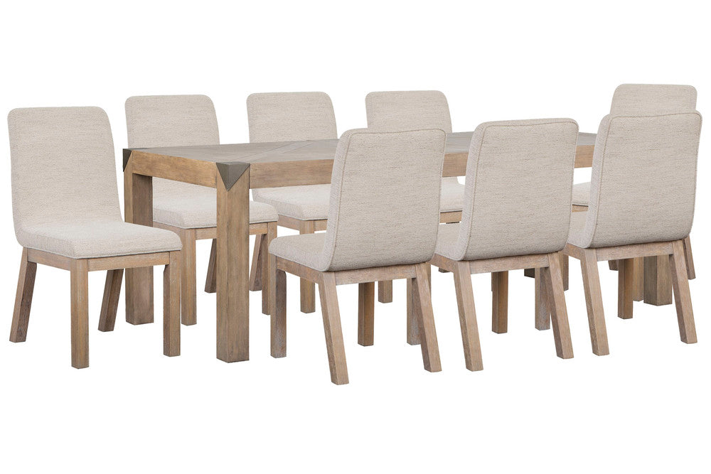 Magnussen - Ainsley Cerused Khaki Extendable Rectangular Dining Table With 8 Host Chairs - D5333-20-KIT21 view 1