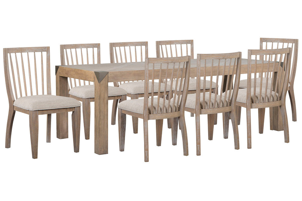 Magnussen - Ainsley Cerused Khaki Extendable Rectangular Dining Table With 8 Side Chairs - D5333-20-KIT9 view 1