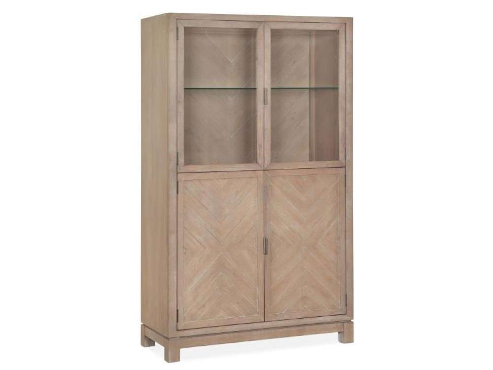 Magnussen - Ainsley Display Cabinet in Cerused Khaki - D5333-08 veiw 1
