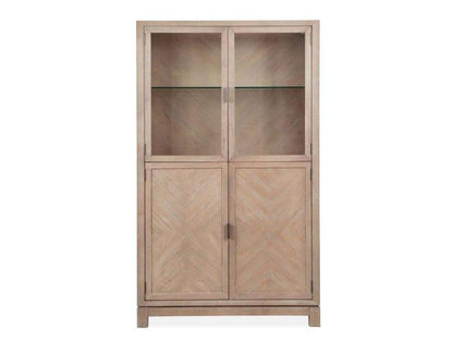 Magnussen - Ainsley Display Cabinet in Cerused Khaki - D5333-08 veiw 2
