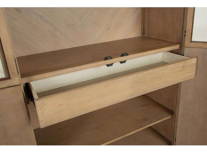 Magnussen - Ainsley Display Cabinet in Cerused Khaki - D5333-08 veiw 6