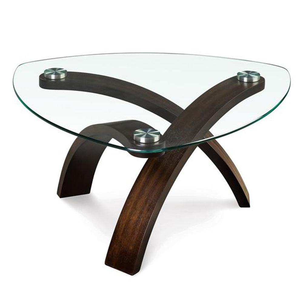 Magnussen - Allure Wood and Glass Pie Shaped Cocktail Table - T1396-65