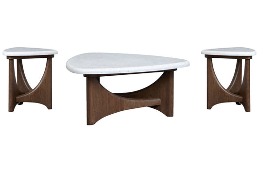 Magnussen - Arwen Turkish Coffee Shaped Cocktail Table With 2 End Table - T5944-62KIT2 view 1