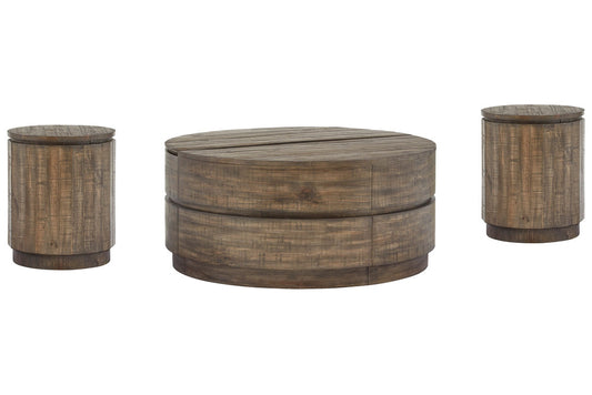 Magnussen - Baisden Tobacco Round Lift Top Cocktail Table With 2 Accent End Table - T5194-57KIT2 view 1