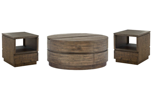 Magnussen - Baisden Tobacco Round Lift Top Cocktail Table With 2 End Table - T5194-57KIT5 view 1