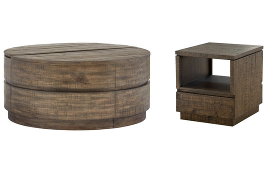 Magnussen - Baisden Tobacco Round Lift Top Cocktail Table With End Table - T5194-57KIT4 view 1
