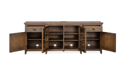 Magnussen - Bay Creek 80in Entertainment Console in Toasted Nutmeg - E4398-08 view 4