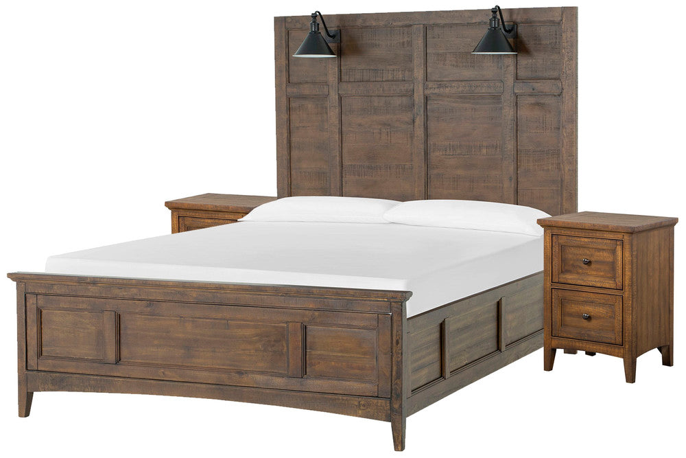Magnussen - Bay Creek Toasted Nutmeg California King Lamp Panel Bed With 2 Small Nightstands - B4398-79-KIT8 view 1