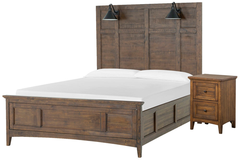 Magnussen - Bay Creek Toasted Nutmeg California King Lamp Panel Bed With Small Nightstand - B4398-79-KIT7 view 1