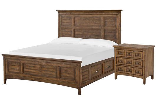 Magnussen - Bay Creek Toasted Nutmeg California King Panel Storage Bed With Nightstand - B4398-75-KIT1 view 1