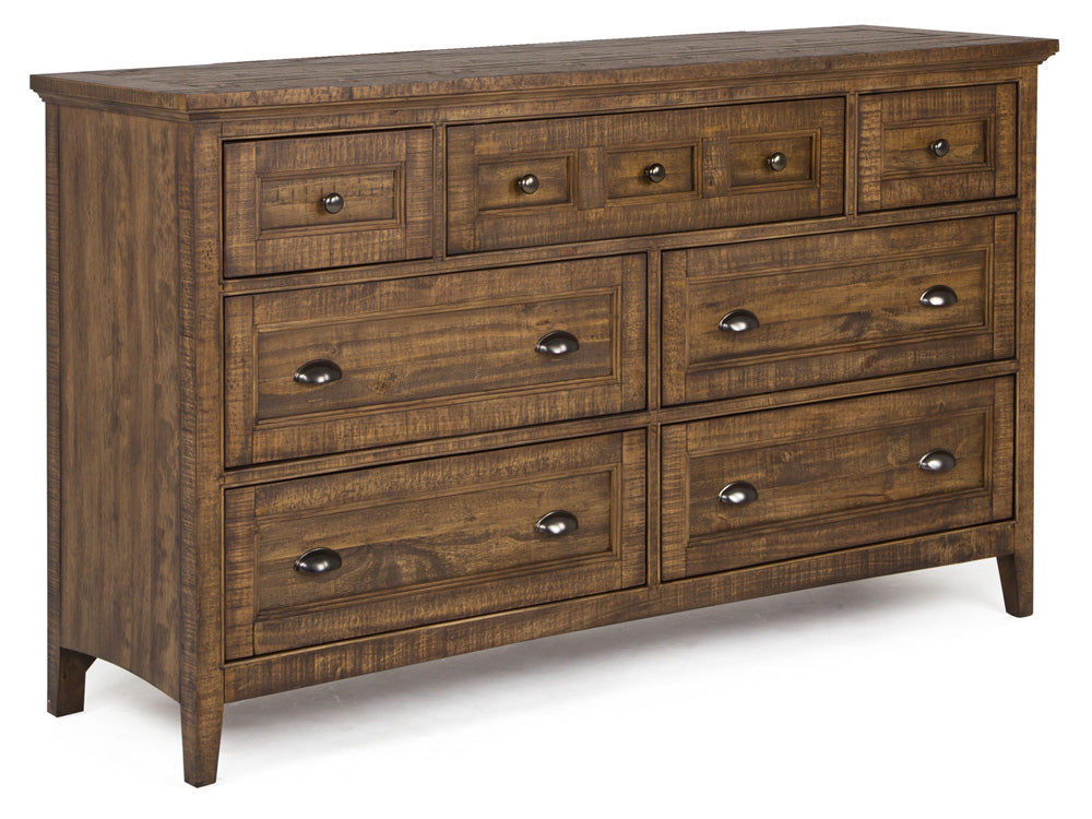 Magnussen - Bay Creek Toasted Nutmeg Drawer Dresser With Landscape Mirror - B4398-2040 view 3