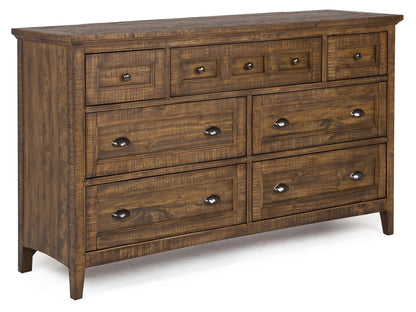 Magnussen - Bay Creek Toasted Nutmeg Drawer Dresser With Landscape Mirror - B4398-2040 view 3