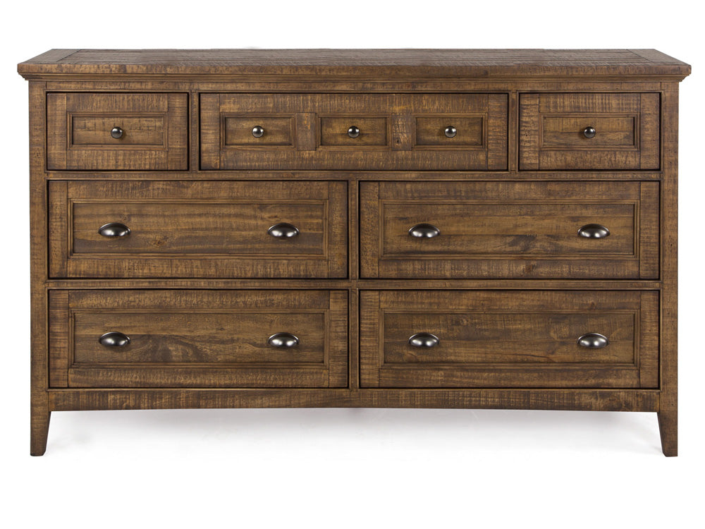 Magnussen - Bay Creek Toasted Nutmeg Drawer Dresser With Landscape Mirror - B4398-2040 view 4