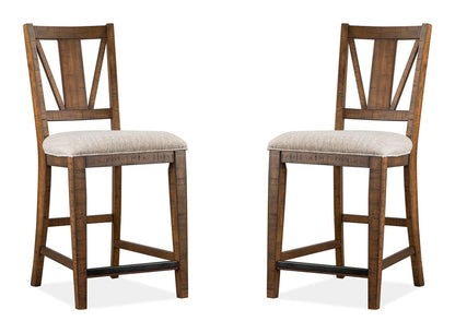 Magnussen - Bay Creek Toasted Nutmeg Extendable Counter Height Dining Table With 4 Counter Chairs - D4398-42-KIT1 view 5
