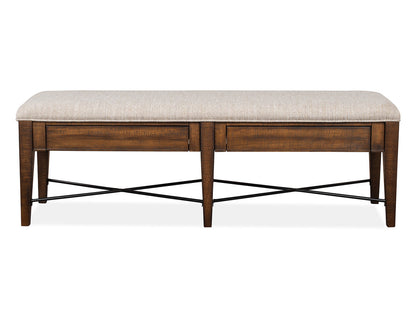 Magnussen - Bay Creek Toasted Nutmeg Extendable Trestle Dining Table With 2 Upholstered Benches And 2 Side Chairs - D4398-25-KIT25 view 6
