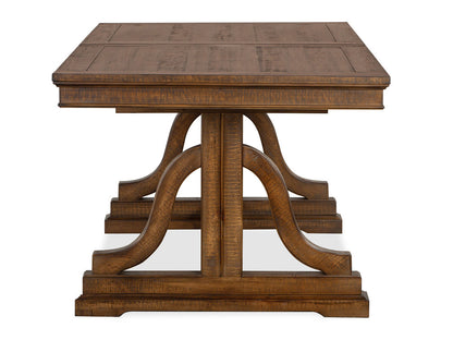 Magnussen - Bay Creek Toasted Nutmeg Extendable Trestle Dining Table With 4 Upholstered Side Chairs - D4398-25-KIT3 view 4
