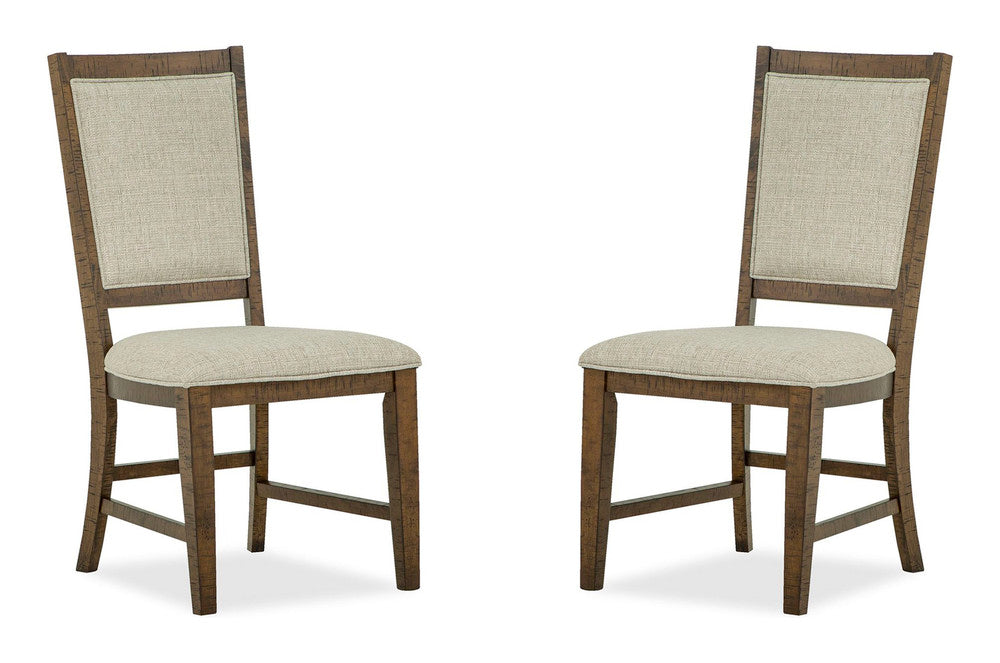 Magnussen - Bay Creek Toasted Nutmeg Extendable Trestle Dining Table With 6 Upholstered Side Chairs - D4398-25-KIT7 view 5