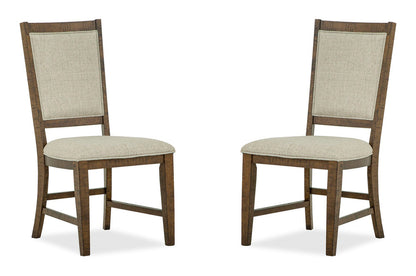 Magnussen - Bay Creek Toasted Nutmeg Extendable Trestle Dining Table With 6 Upholstered Side Chairs - D4398-25-KIT7 view 5