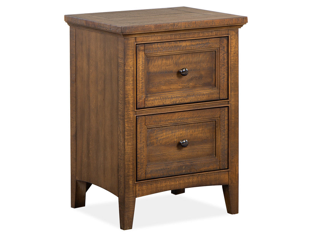 Magnussen - Bay Creek Toasted Nutmeg King Lamp Panel Bed 2 Small Nightstands And Drawer Dresser With Landscape Mirror - B4398-69-KIT9 view 5