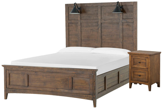 Magnussen - Bay Creek Toasted Nutmeg King Lamp Panel Bed With Small Nightstand - B4398-69-KIT7 view 1