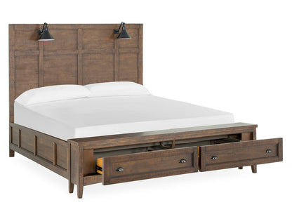 Magnussen - Bay Creek Toasted Nutmeg King Lamp Panel Storage Bed And Drawer Dresser With Landscape Mirror - B4398-69B-KIT3 view 3
