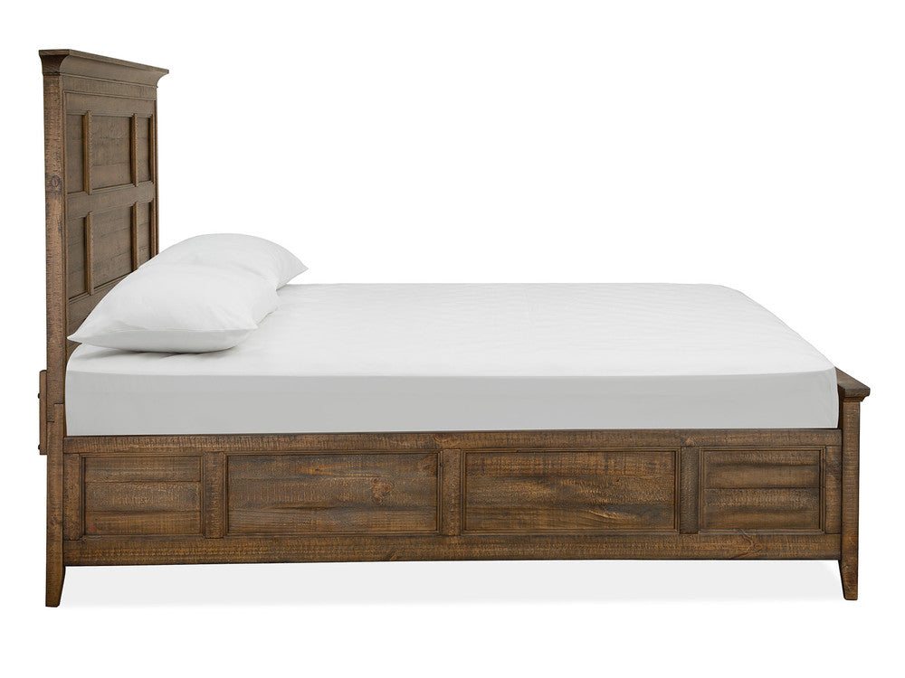 Magnussen - Bay Creek Toasted Nutmeg King Panel Bed 2 Nightstands Drawer Dresser With Landscape Mirror And Door Chest - B4398-64-KIT6 view 3