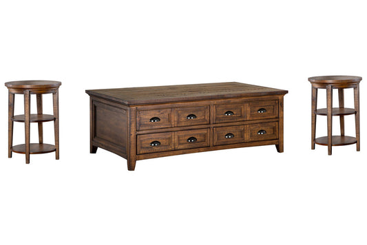 Magnussen - Bay Creek Toasted Nutmeg Lift Top Storage Cocktail Table With 2 Accent End Table - T4398-50KIT2 view 1