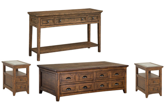Magnussen - Bay Creek Toasted Nutmeg Lift Top Storage Cocktail Table With 2 Chairside End Table And Sofa Table - T4398-50KIT6 view 1
