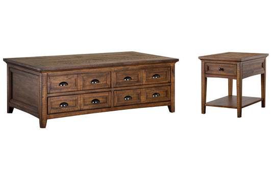 Magnussen - Bay Creek Toasted Nutmeg Lift Top Storage Cocktail Table With End Table - T4398-50KIT7 view 1