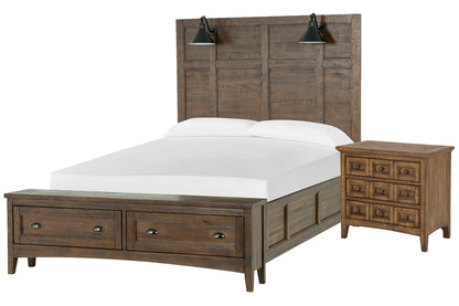 Magnussen - Bay Creek Toasted Nutmeg Queen Lamp Panel Storage Bed With Nightstand - B4398-59B-KIT1 view 1
