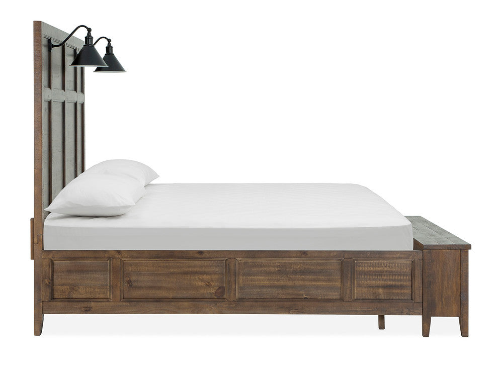 Magnussen - Bay Creek Toasted Nutmeg Queen Lamp Panel Storage Bed With Small Nightstand - B4398-59B-KIT7 view 5